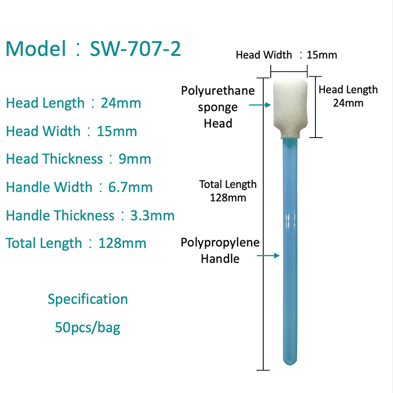 SW-707-2 Corrosion-Resistant And Soft Sponge Swab