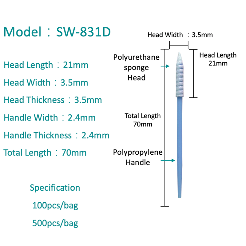 SW-831D Medium Compressed High Absorbency Sponge Swab