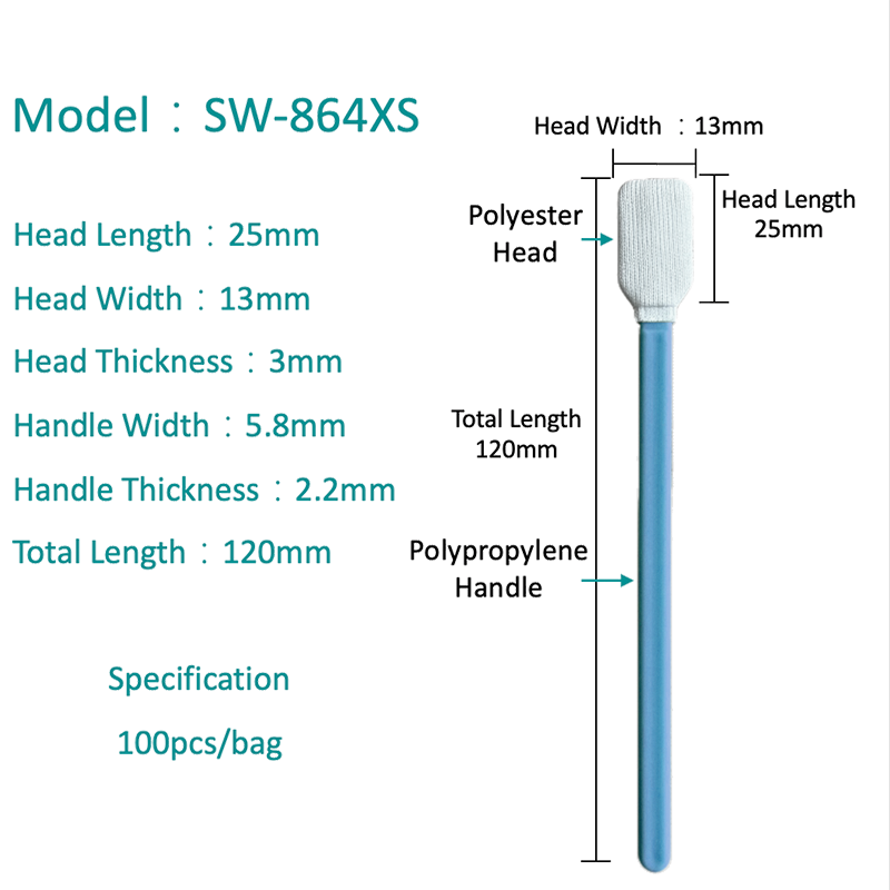 SW-864XS Cleaning Dust Free Microfiber Polyester Swab